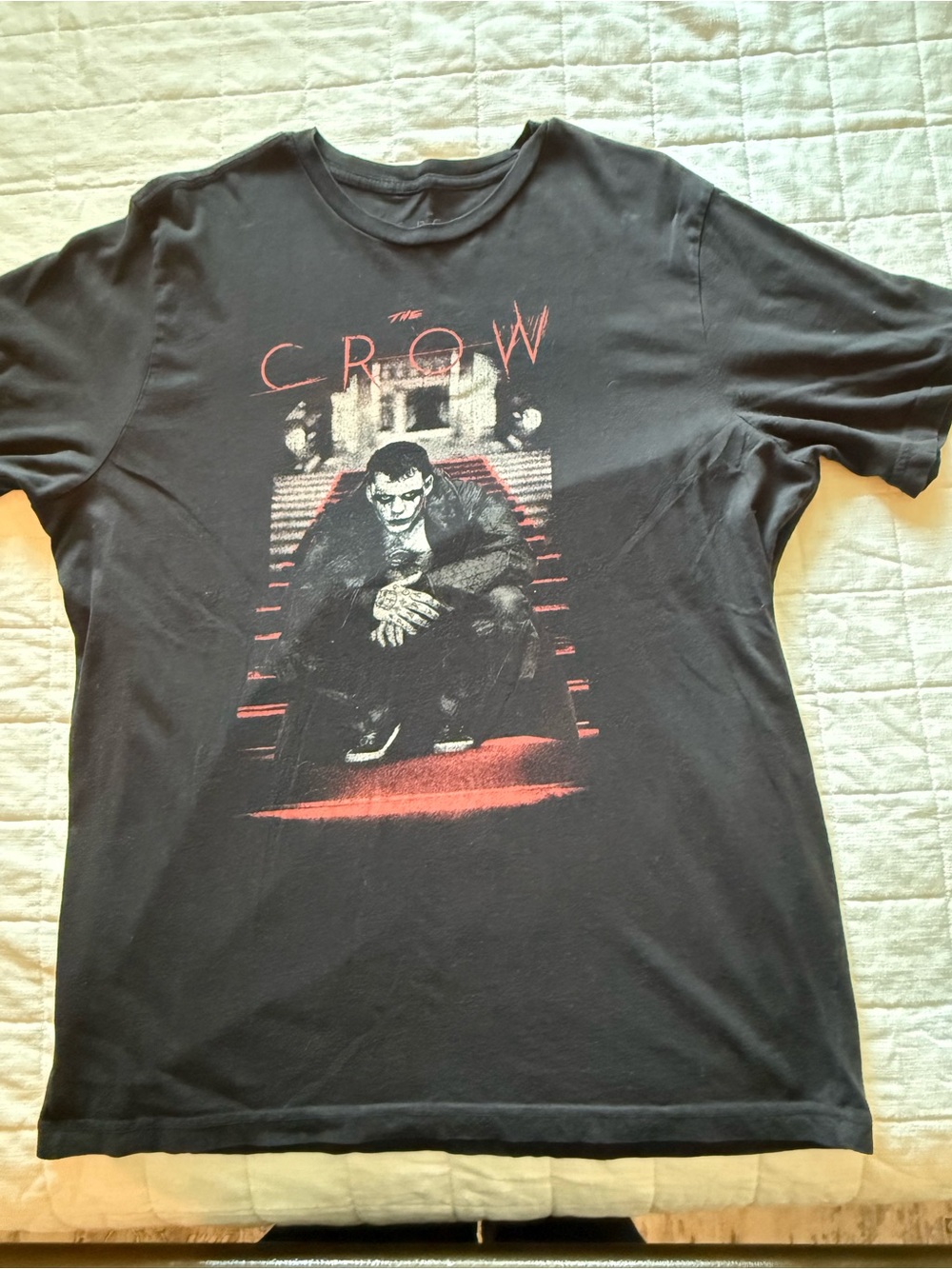 Black The Crow Graphic Short Sleeve Tee